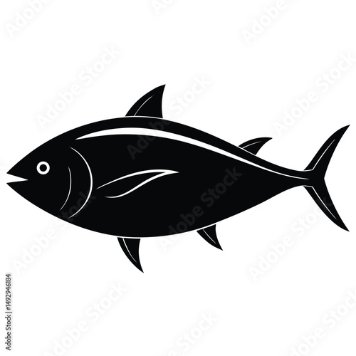 fishmonger element isolated tuna on white background 