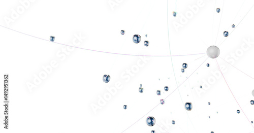 Abstract connected dots and...