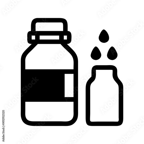 Water bottle hydration icon. Bottle with water ensuring fitness hydration needs.