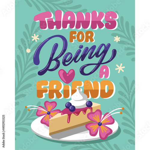 Thank You For Being A Friend Card Design