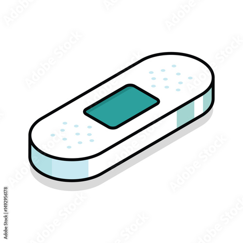 A customizable isometric icon of medical bandage