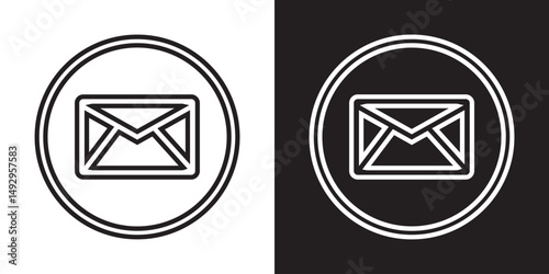 Mail icon, envelope, message icon. Vector illustration. EPS 10/AI