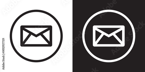 Mail icon, envelope, message icon. Vector illustration. EPS 10/AI
