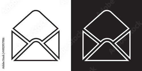 Mail icon, envelope, message icon. Vector illustration. EPS 10/AI