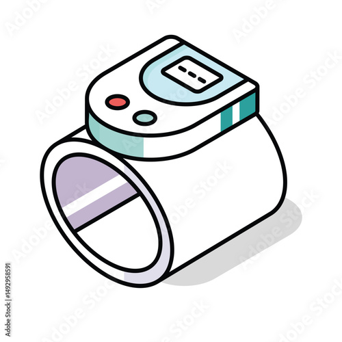 An isometric style icon showing a bp monitor