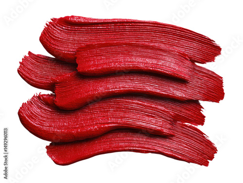 Crimson Brushstrokes: Dynamic and expressive, a textured array of crimson brushstrokes leaps from the canvas, evoking raw emotion and creative energy.