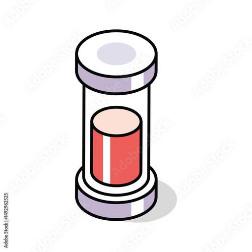 A modern isometric icon showing medical test sample