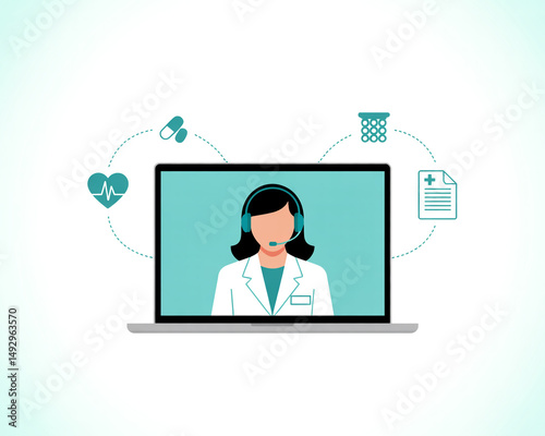 Online doctor consultation healthcare virtual appointment