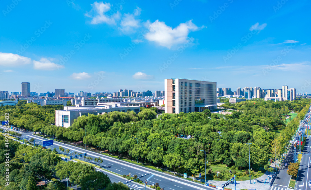 Obraz premium Pinghu City, Jiaxing, Zhejiang Province, China