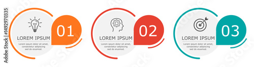 Business infographic Vector with 3 steps. Used for presentation,information,education,connection,marketing, project,strategy,technology,learn,brainstorm,creative,growth,abstract,stairs,idea,text,work.