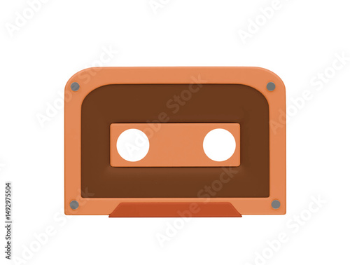 cassette tape icon 3d illustration render
