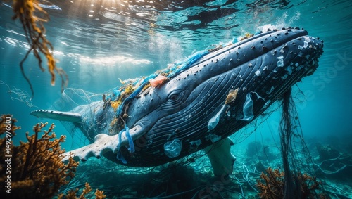 Marine wastes and sea animals
