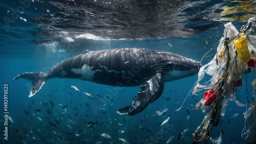 Marine wastes and sea animals