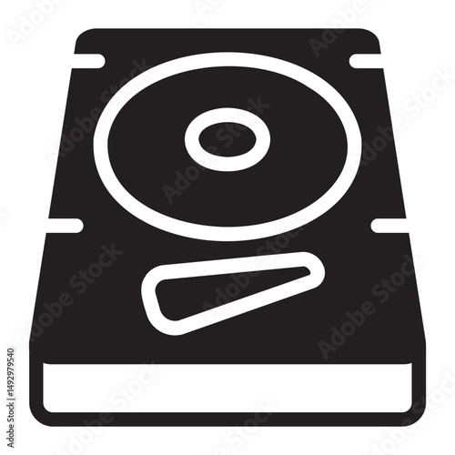 hard disc glyph icon