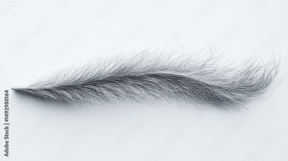 Gray feather close-up