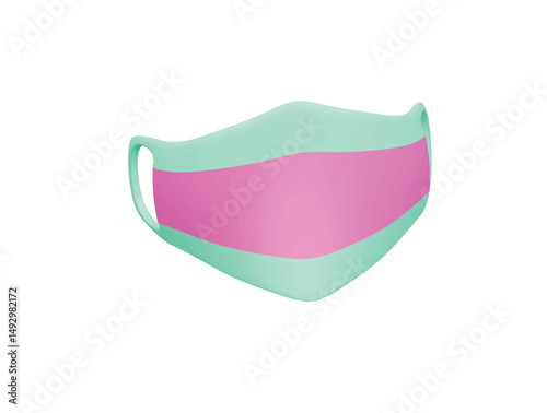 face mask icon 3d illustration render