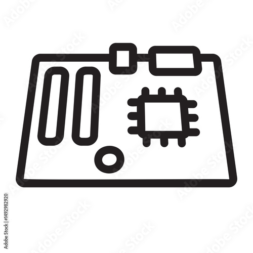 motherboard line icon