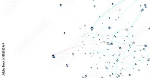 Abstract connected dots and...