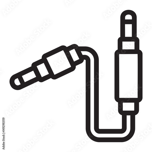 auxiliary cable line icon