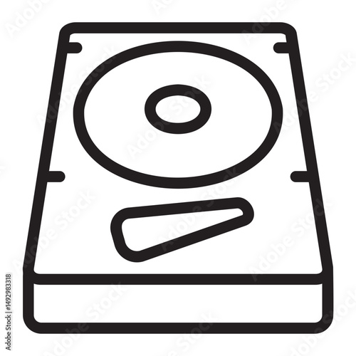 hard disc line icon