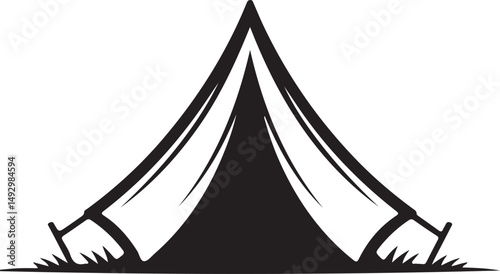 Camping tent at outdoor camp or tipi.  teepee flat icon for apps and websites