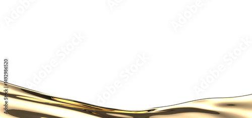 Flying gold cloth isolated ...