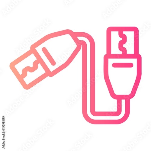 data cable gradient icon
