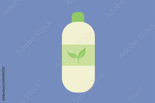 Environmentally friendly bottle. Ecology Vector Symbol Illustration.