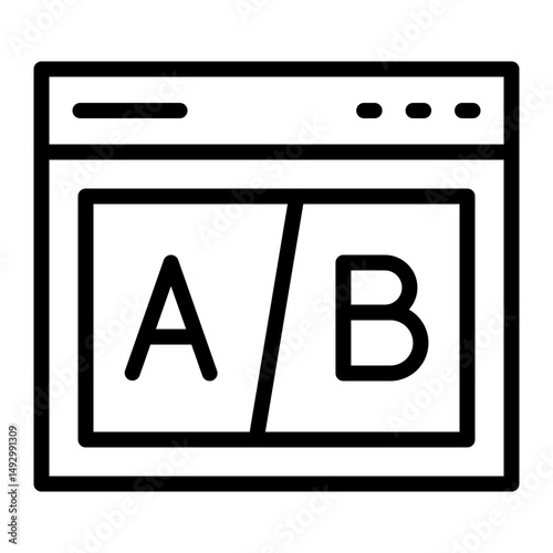 Ab Testing Vector Line Icon Design