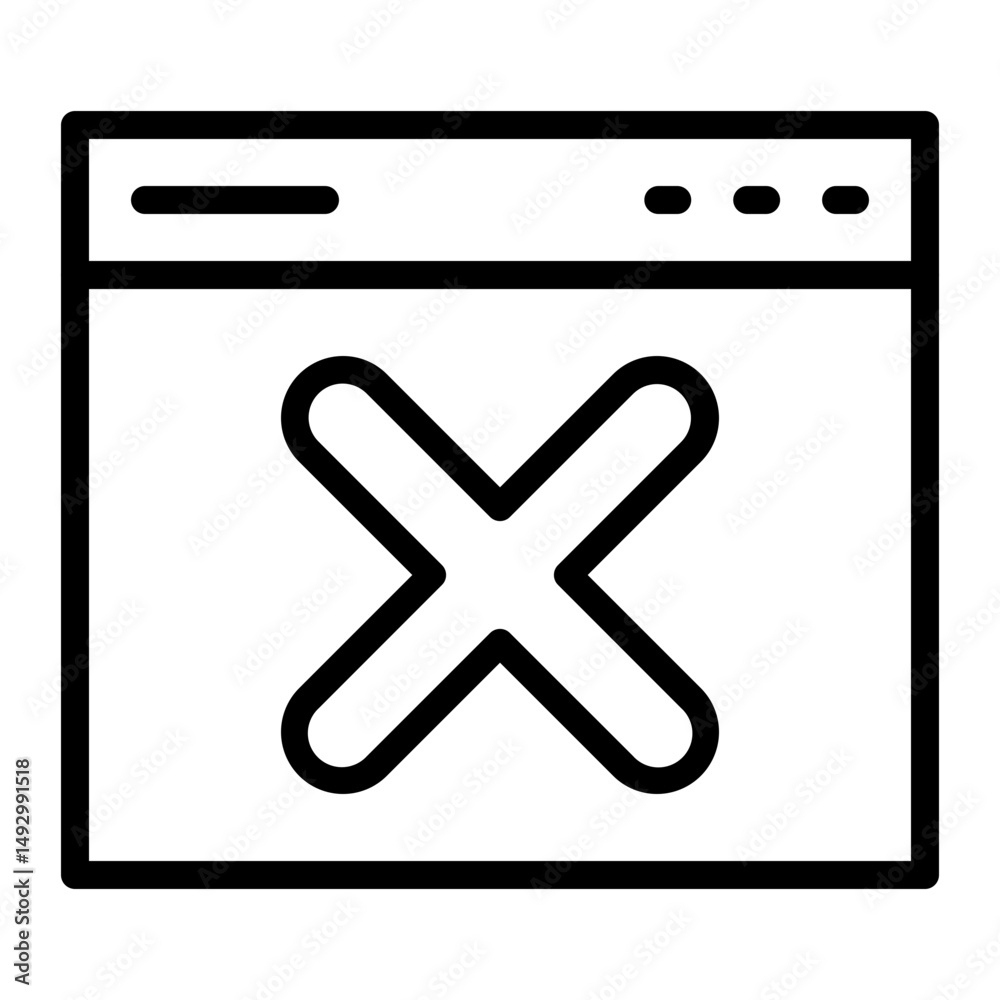 Obraz premium Error Vector Line Icon Design