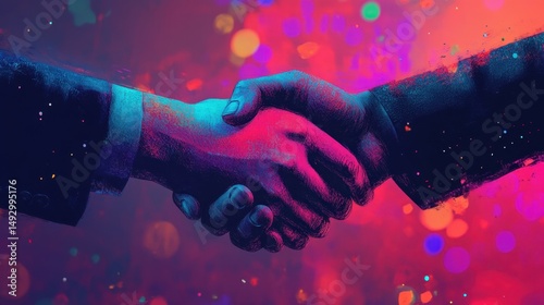 Generative AI depiction of a professional handshake