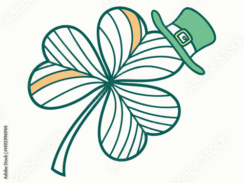 Shamrock and Hat – St. Patrick’s Day Vector Icon