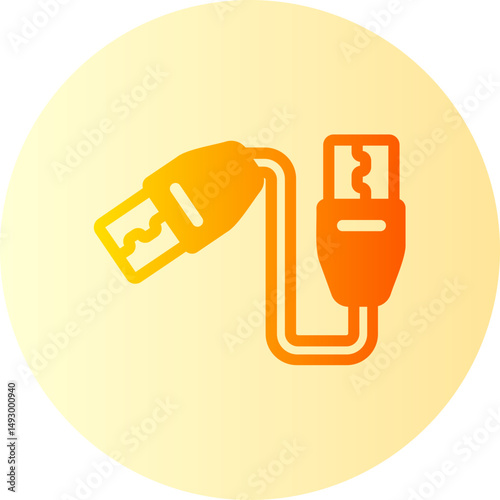 data cable gradient icon
