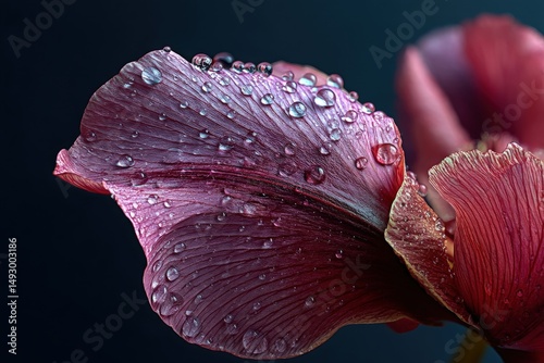 Close-up of a vibrant pink ...