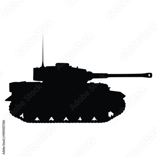 The Powerful Silhouette of a Tank Generative AI