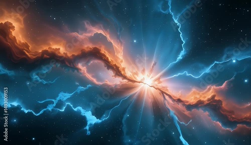 glowing milky way stretching across the cosmic space