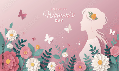 Celebrating International Women's Day with floral elegance and pastel colors.