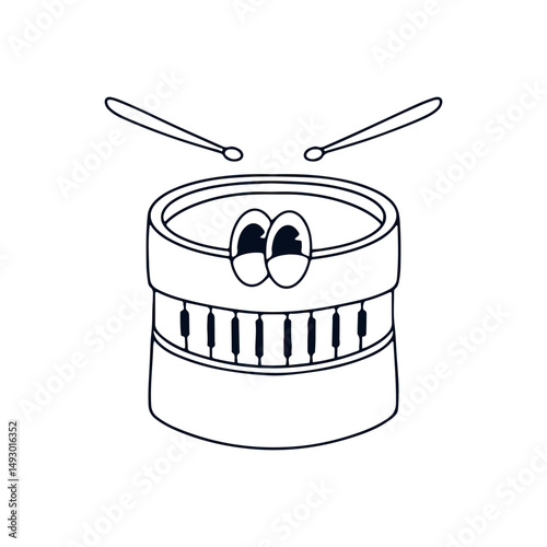 musical Intruments Cartoon Illustrations