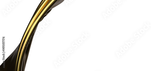 Flying gold cloth isolated ...
