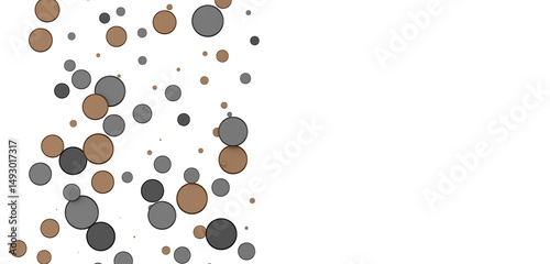 Multicolored confetti on white
