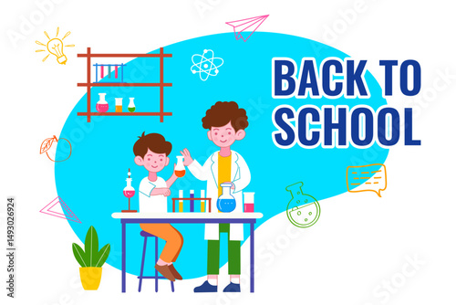 children with education background for Back To School concept
