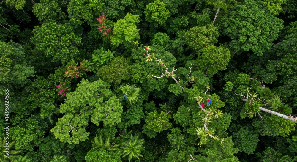 Naklejka premium Lush rainforest canopy (3)