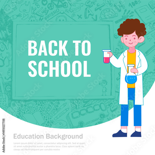children with education background for Back To School concept