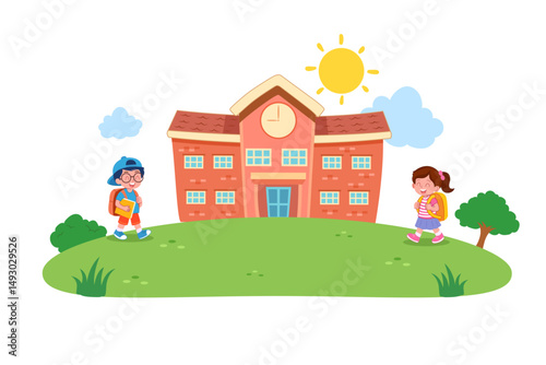 children with education background for Back To School concept