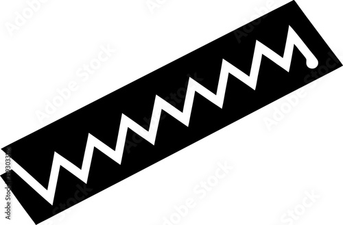 Ruler With Zigzag Silhouette Vector Illustration 