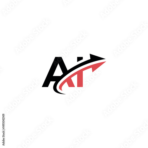 Free Download Creative Letter AI IA Initial Logo with Dynamic Arrow, Vector Identity for Fast-Growing Companies. - GFXLoad