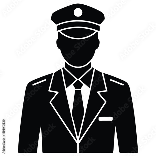 security guard element isolated industrial securit on white background