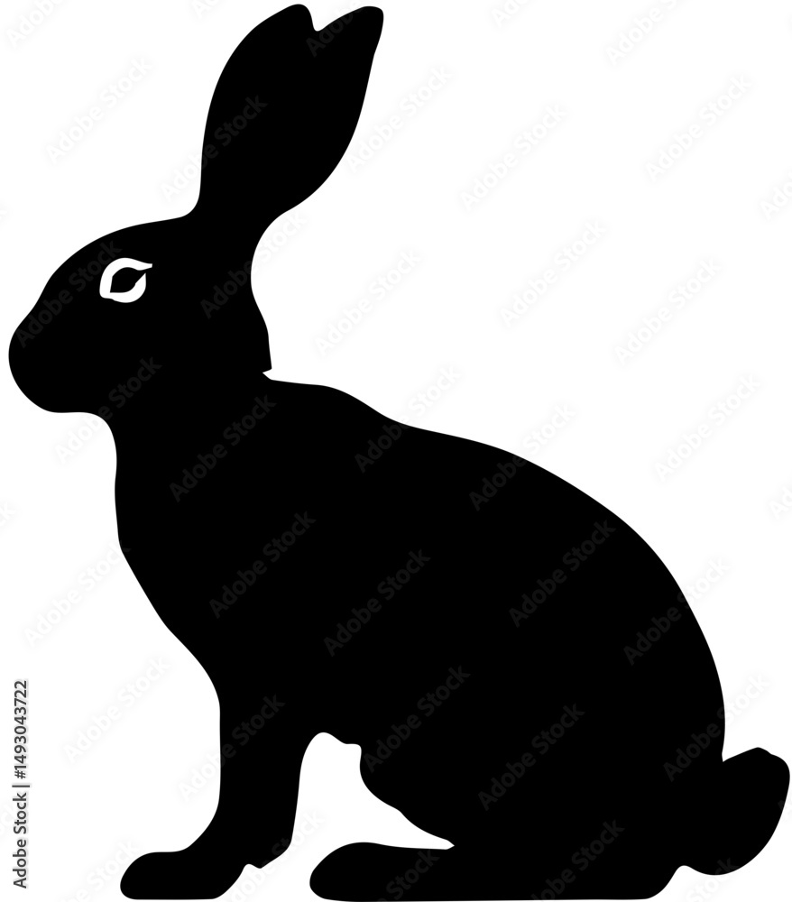Obraz premium black rabbit silhouette