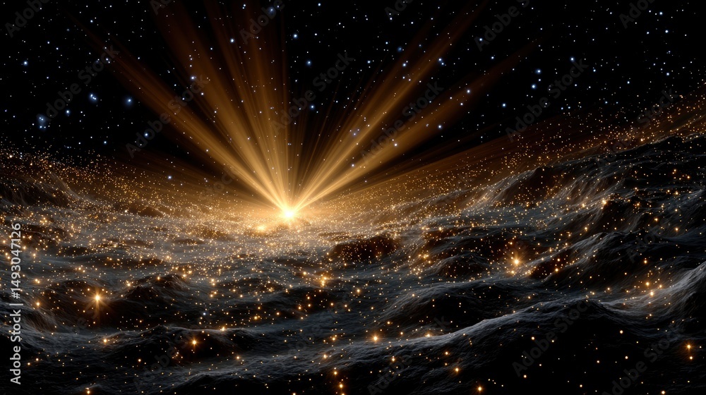 Obraz premium Starburst galaxy digital artwork