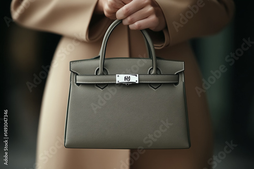 Elegant Hermès Handbag Close-Up